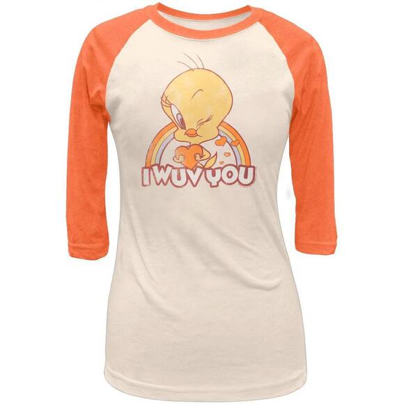 Looney Tunes - Tweety Bird IWuv You Juniors Raglan - USA - Picture 1 of 4